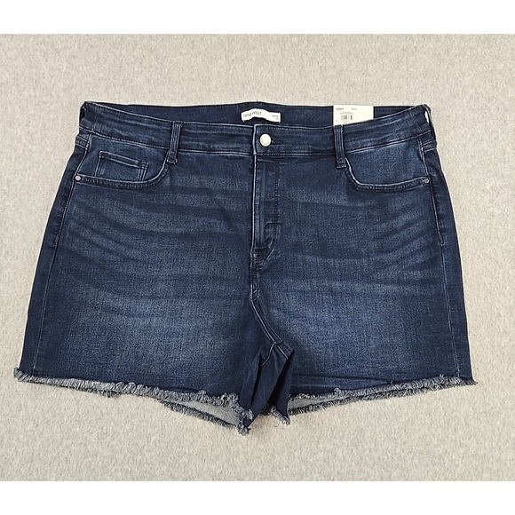 Nine West Pants - Nine West Womens Size 18 Denim Mid Rise Cut Off Jean Shorts Dark‎ Blue NWT